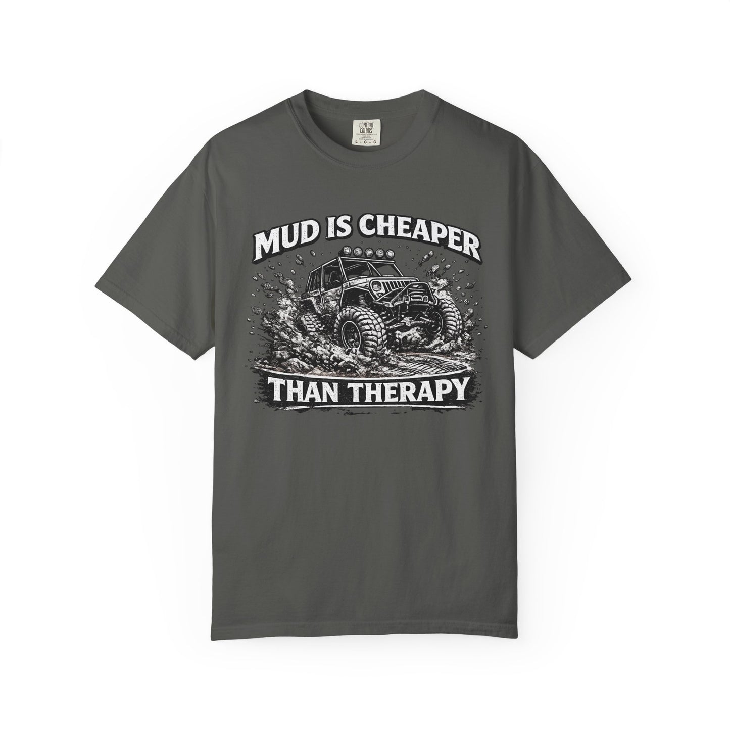 Mud Is Cheaper Than Therapy Shirt, UTV T-Shirt, Side By Side Graphic Tee, SXS Rider Gift, Off Road Adventure Apparel