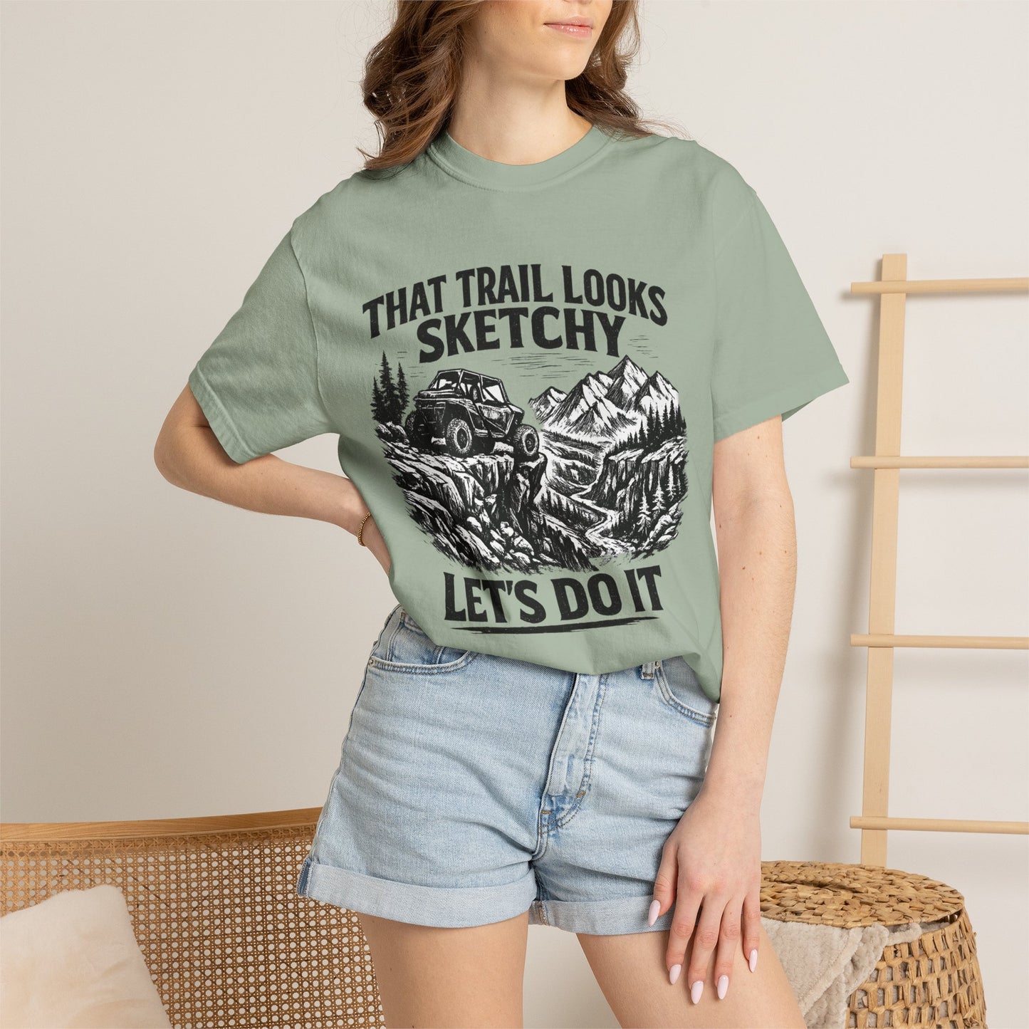 That Trail Looks Sketchy Let's Do It Shirt, Off Road UTV T-Shirt, Side By Side Graphic Tee, Adventure Rider Gift