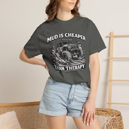 Mud Is Cheaper Than Therapy Shirt, UTV T-Shirt, Side By Side Graphic Tee, SXS Rider Gift, Off Road Adventure Apparel