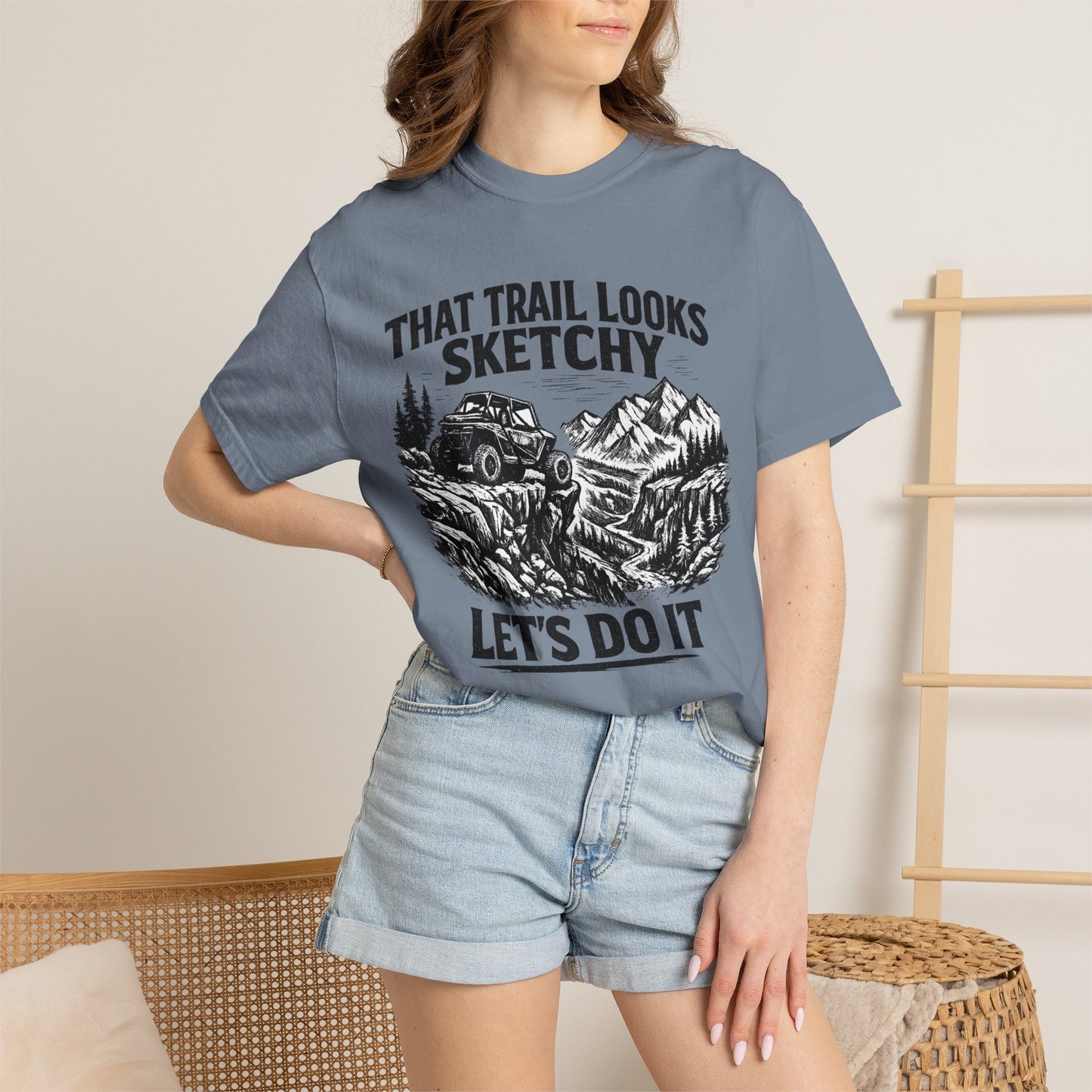 That Trail Looks Sketchy Let's Do It Shirt, Off Road UTV T-Shirt, Side By Side Graphic Tee, Adventure Rider Gift