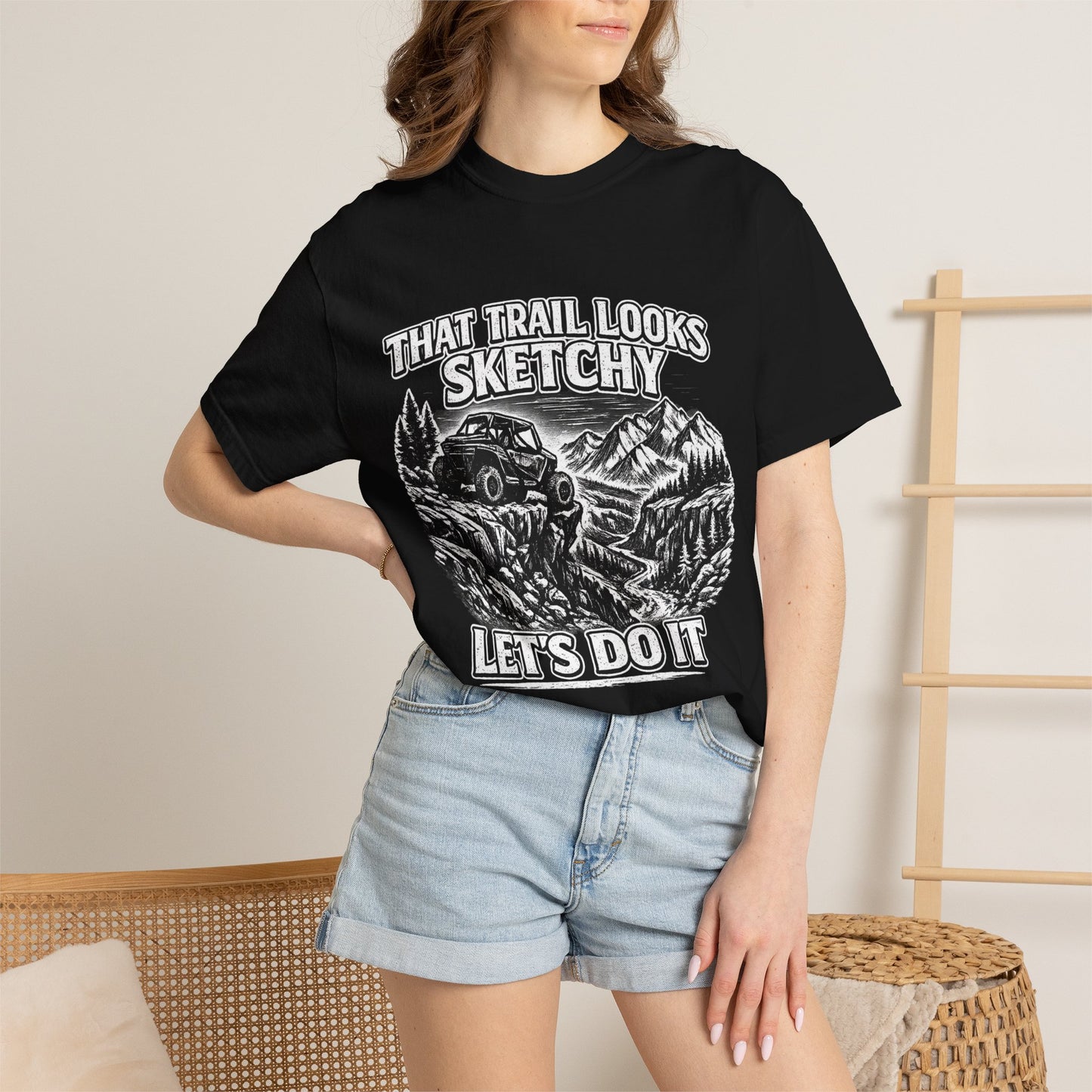 That Trail Looks Sketchy Let's Do It Shirt, Off Road UTV T-Shirt, Side By Side Graphic Tee, Adventure Rider Gift
