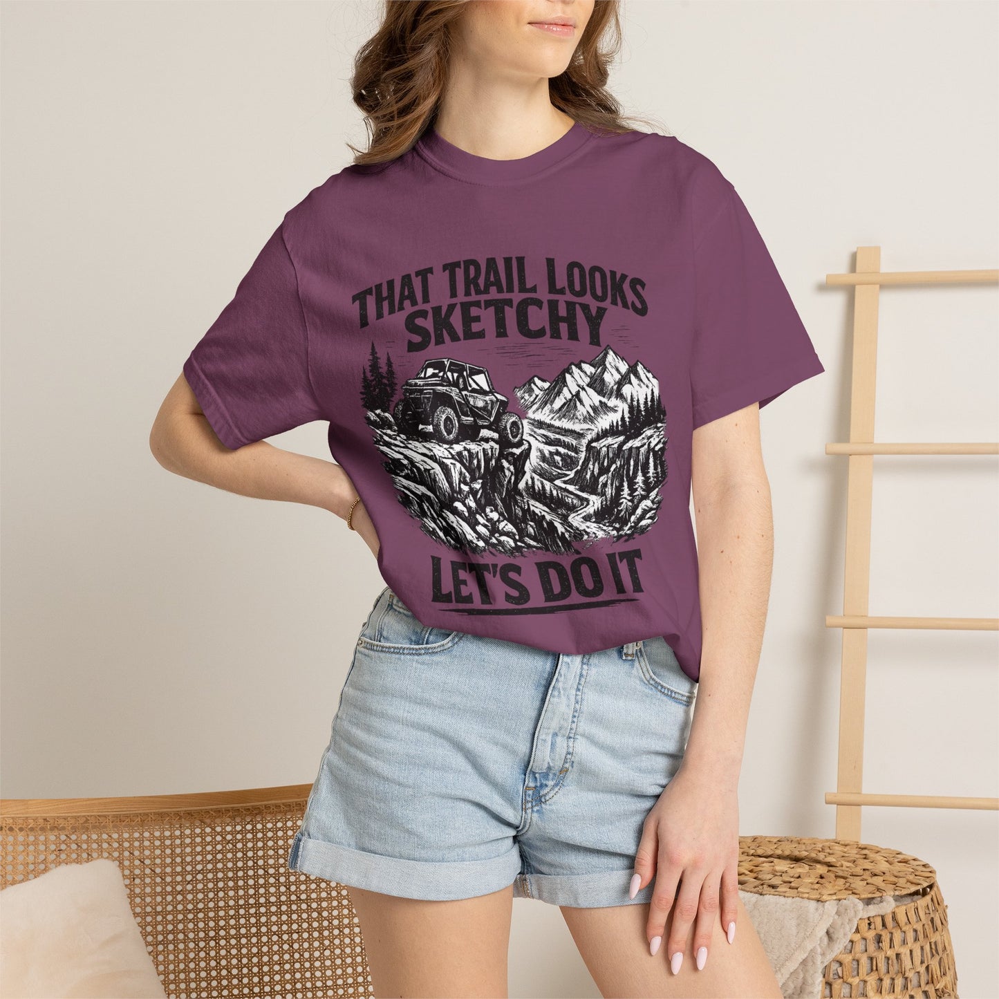 That Trail Looks Sketchy Let's Do It Shirt, Off Road UTV T-Shirt, Side By Side Graphic Tee, Adventure Rider Gift