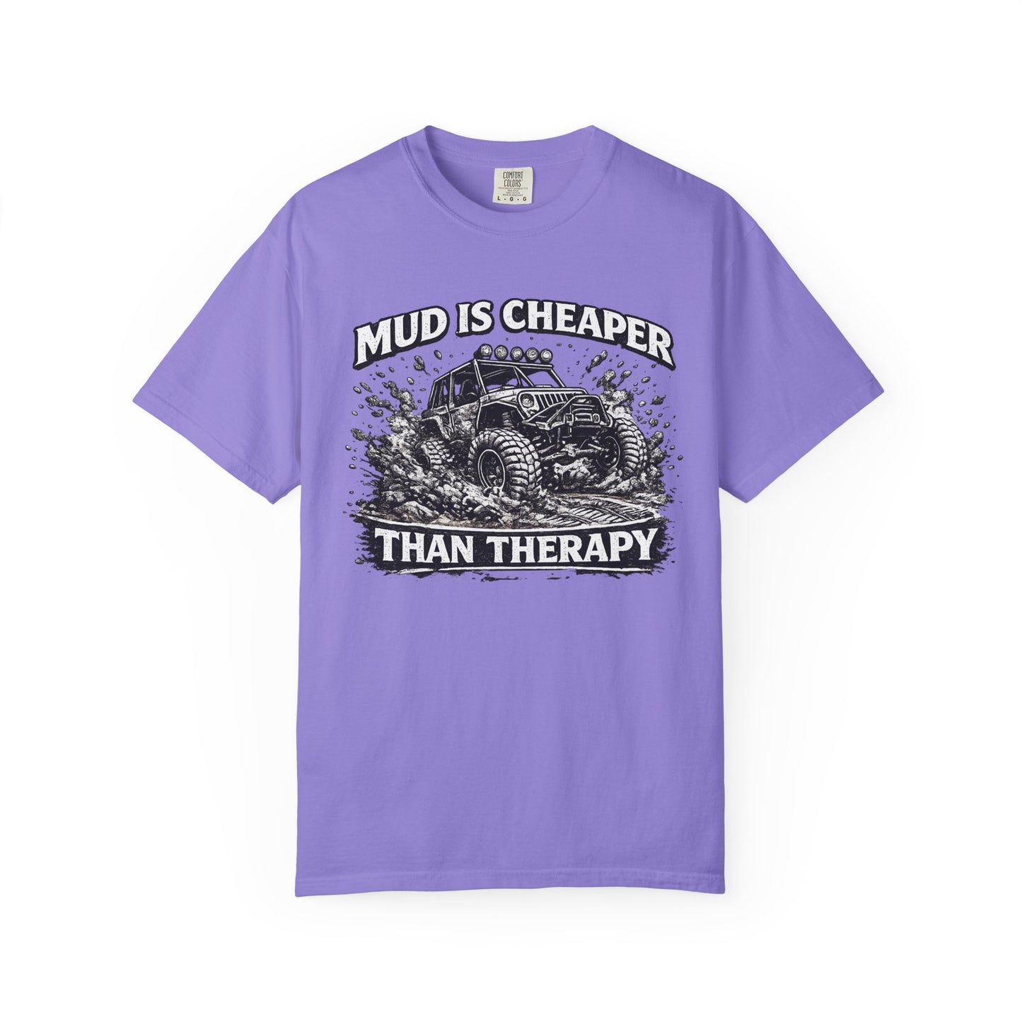 Mud Is Cheaper Than Therapy Shirt, UTV T-Shirt, Side By Side Graphic Tee, SXS Rider Gift, Off Road Adventure Apparel