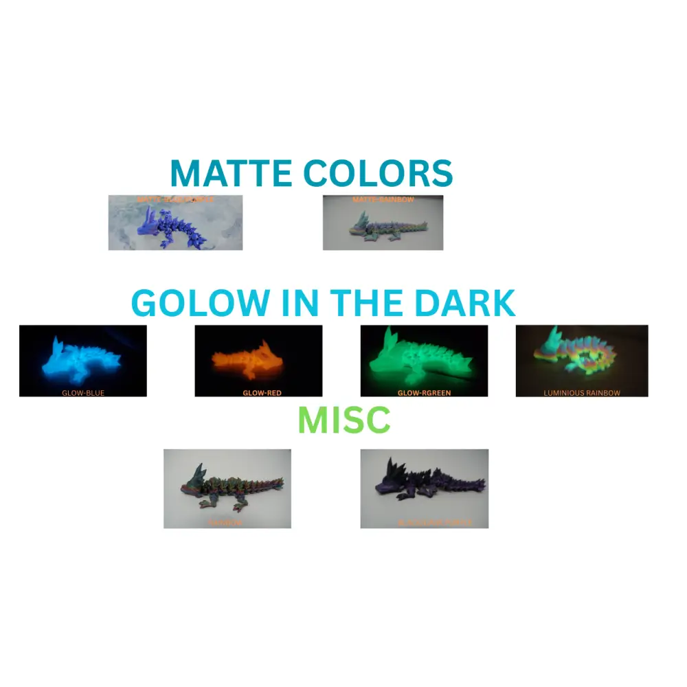 2-tone Dragon 3d printed Articulated