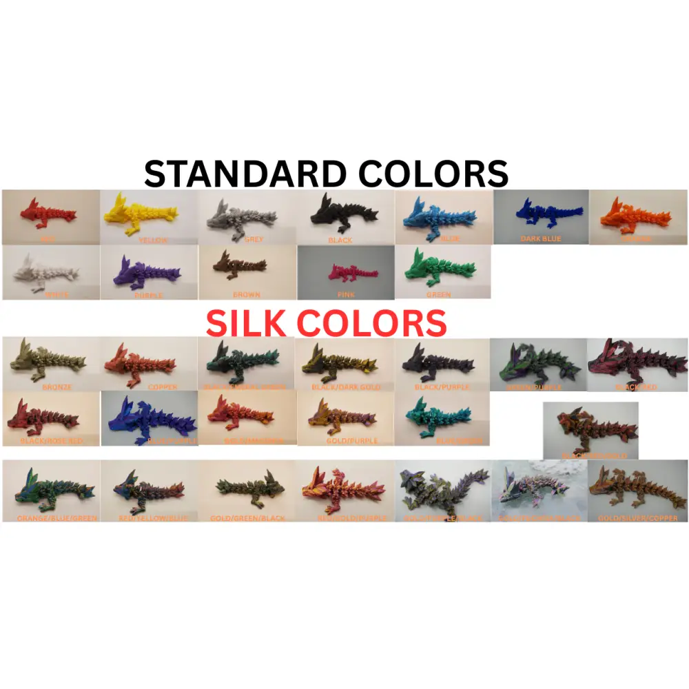 2-tone Dragon 3d printed Articulated