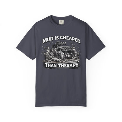 Mud Is Cheaper Than Therapy Shirt, UTV T-Shirt, Side By Side Graphic Tee, SXS Rider Gift, Off Road Adventure Apparel