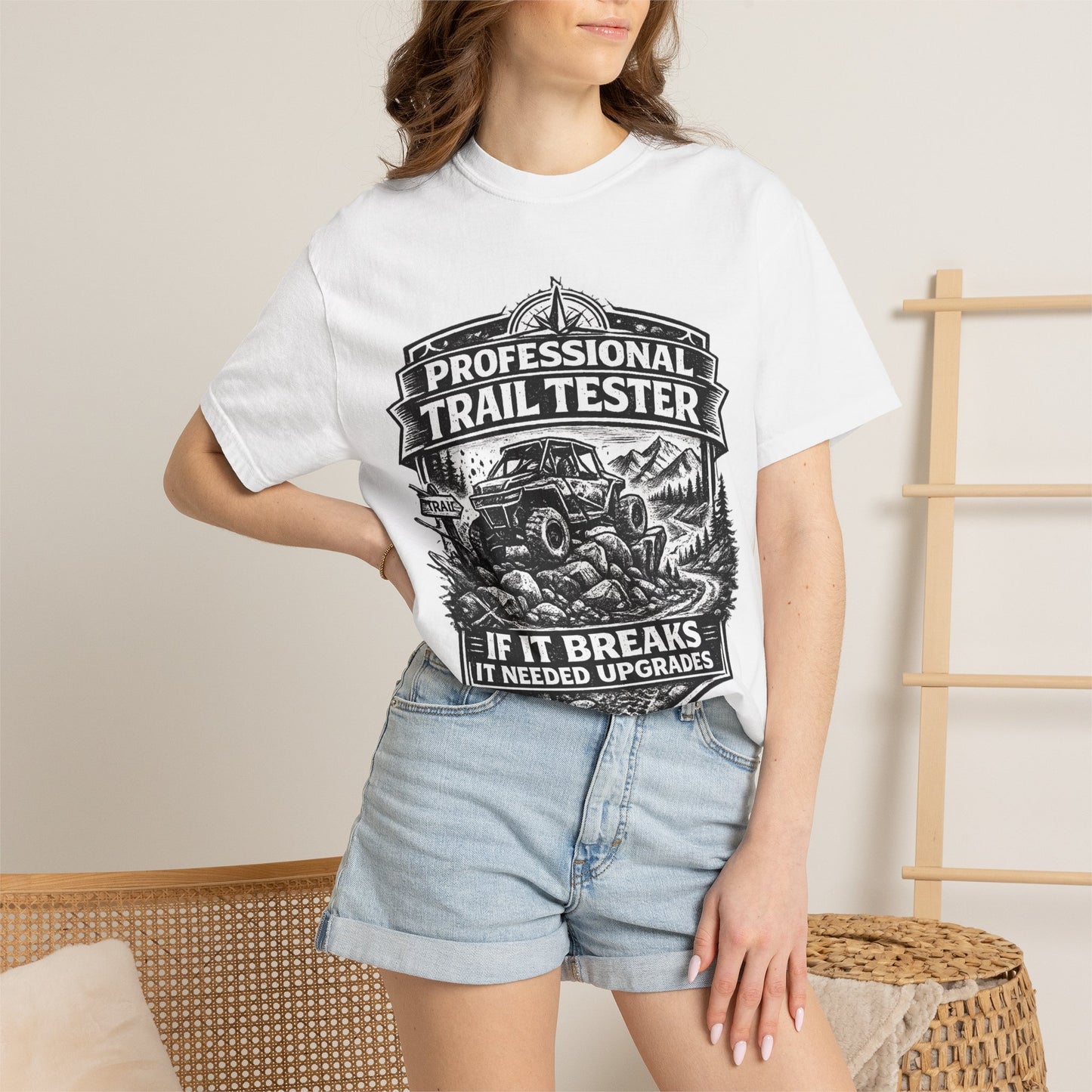 Professional Trail Tester Shirt, Off Road UTV T-Shirt, Side By Side Graphic Tee, SXS Rider Gift, If It Breaks It Needed Upgrades