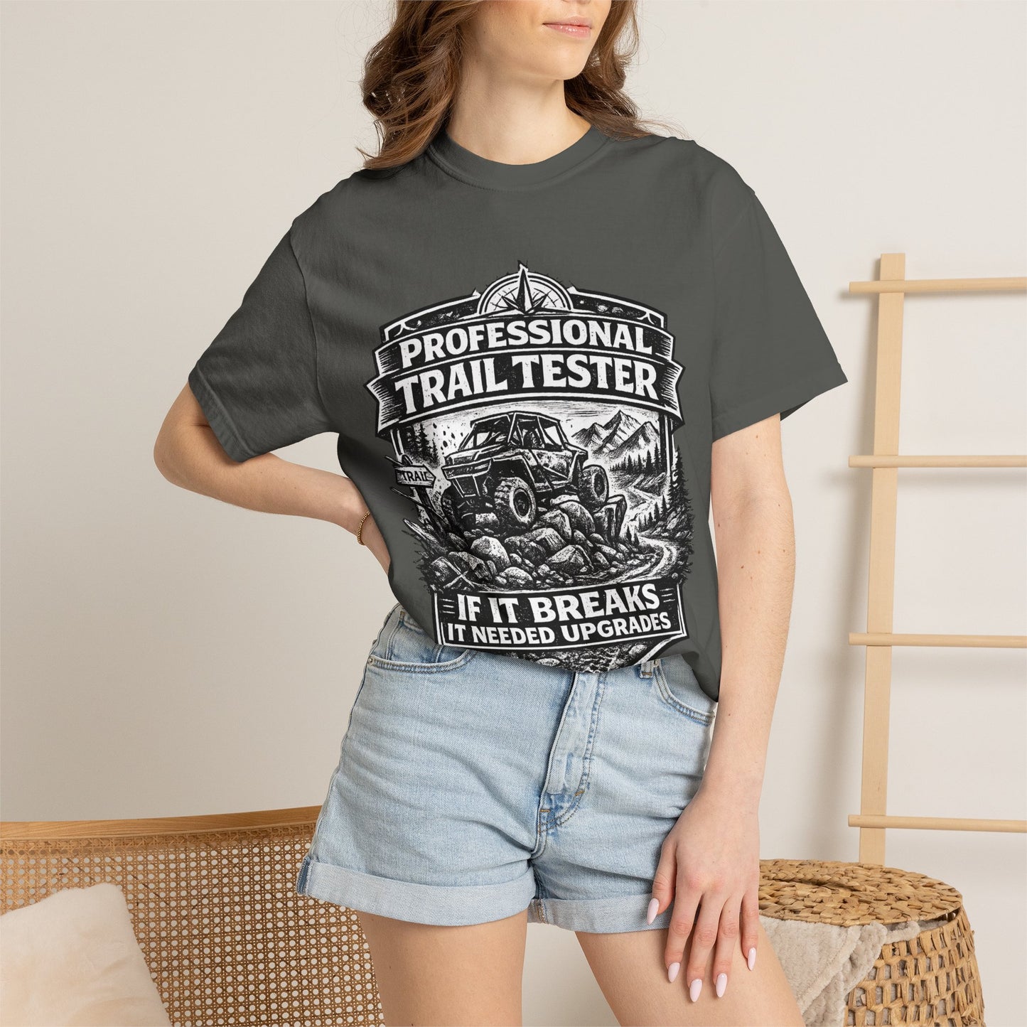 Professional Trail Tester Shirt, Off Road UTV T-Shirt, Side By Side Graphic Tee, SXS Rider Gift, If It Breaks It Needed Upgrades