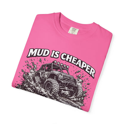 Mud Is Cheaper Than Therapy Shirt, UTV T-Shirt, Side By Side Graphic Tee, SXS Rider Gift, Off Road Adventure Apparel