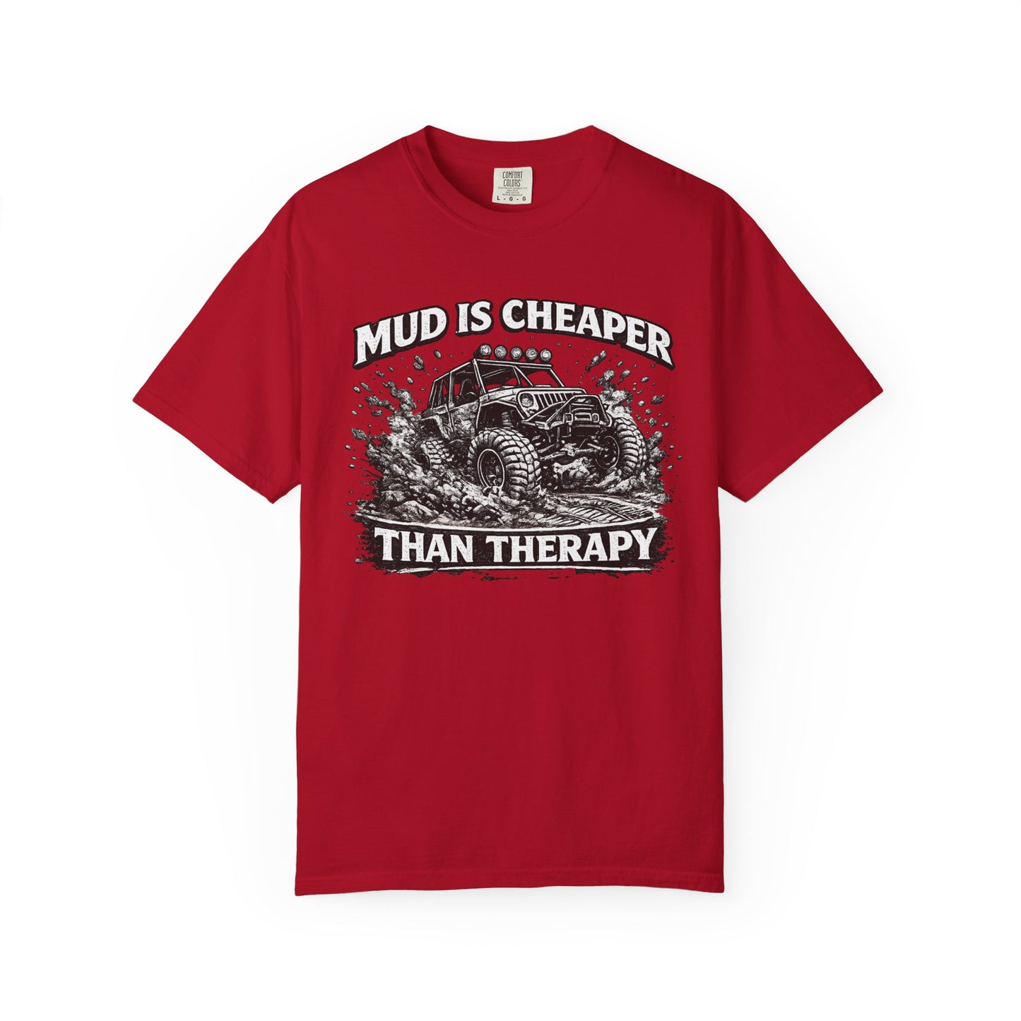 Mud Is Cheaper Than Therapy Shirt, UTV T-Shirt, Side By Side Graphic Tee, SXS Rider Gift, Off Road Adventure Apparel