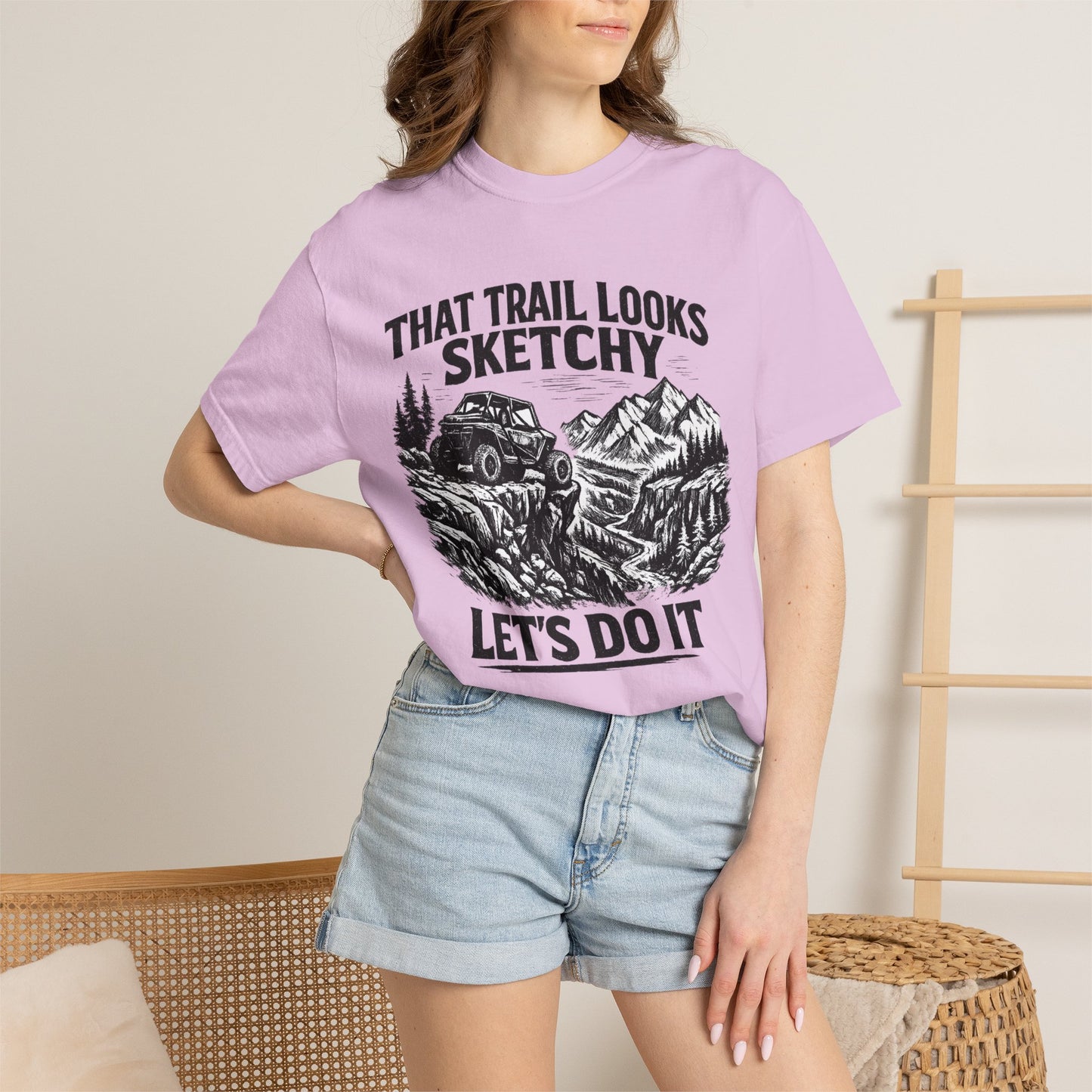 That Trail Looks Sketchy Let's Do It Shirt, Off Road UTV T-Shirt, Side By Side Graphic Tee, Adventure Rider Gift