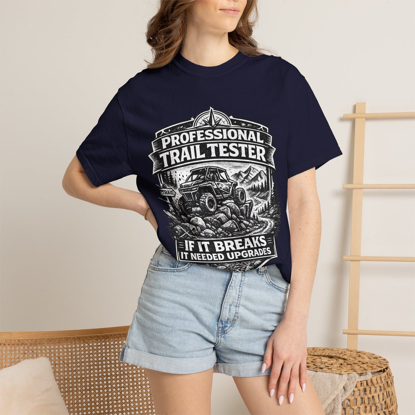 Professional Trail Tester Shirt, Off Road UTV T-Shirt, Side By Side Graphic Tee, SXS Rider Gift, If It Breaks It Needed Upgrades