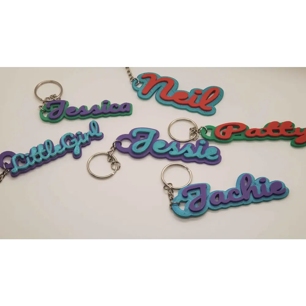 Custom Name Keychain 3D Printed Personalized Key Chain
