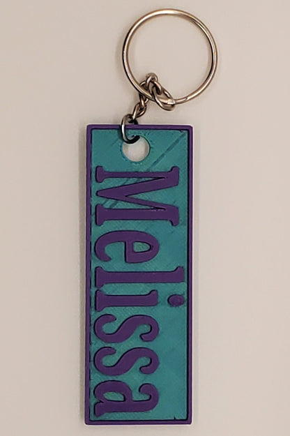 Personalized Keychain-Nametag- 3d Printed- Personalized-Custom Name Keychain- Custom Name Tag- Keyring- Id Tag- Logo Charm-Car Keys