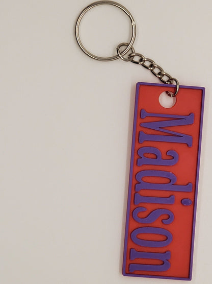 Personalized Keychain-Nametag- 3d Printed- Personalized-Custom Name Keychain- Custom Name Tag- Keyring- Id Tag- Logo Charm-Car Keys