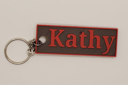 Personalized Keychain-Nametag- 3d Printed- Personalized-Custom Name Keychain- Custom Name Tag- Keyring- Id Tag- Logo Charm-Car Keys