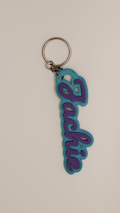 Custom Name Keychain , 3D Printed, Personalized Key Chain, Custom Name Tag, Keyring, Id Tag, Logo Charm, Car Keys,