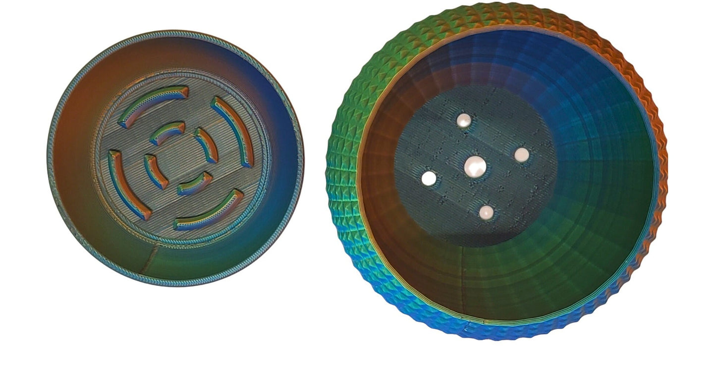 Indoor Webed Planter Pot with Drainage 3D Printed