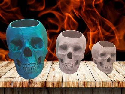 Skull Planter-3D Printed-Human Skull Replica-Skull Pot-Spooky Planter-Skull 3D Printed Plant Pot-Office Planter-Indoor Plant Pot-Goth Décor