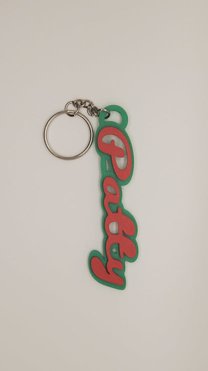 Custom Name Keychain , 3D Printed, Personalized Key Chain, Custom Name Tag, Keyring, Id Tag, Logo Charm, Car Keys,