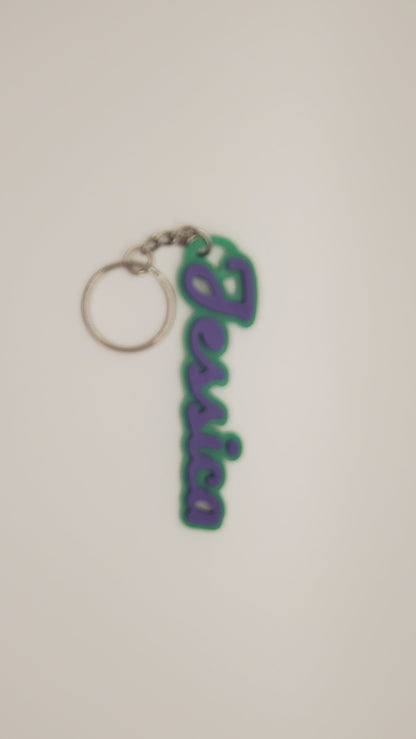 Custom Name Keychain , 3D Printed, Personalized Key Chain, Custom Name Tag, Keyring, Id Tag, Logo Charm, Car Keys,