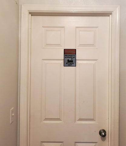 3d Printed Warning sign- Attack Cat-Funny