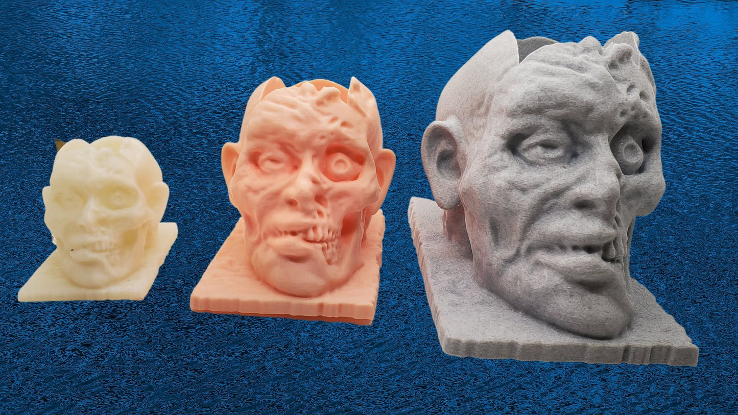 Zombie pencil holder,3D Printed -Spooky Planter-Horror planter-Goth Décor,3D Print Zombie Head Pen Holder, Zombie Gift, 3D Print Art,