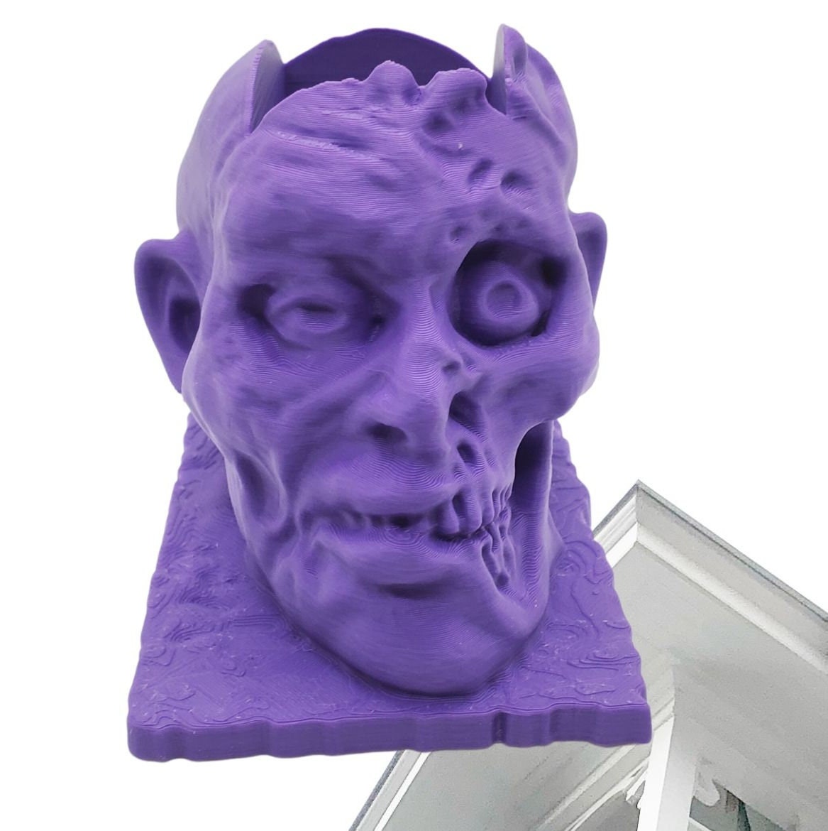 Zombie pencil holder,3D Printed -Spooky Planter-Horror planter-Goth Décor,3D Print Zombie Head Pen Holder, Zombie Gift, 3D Print Art,