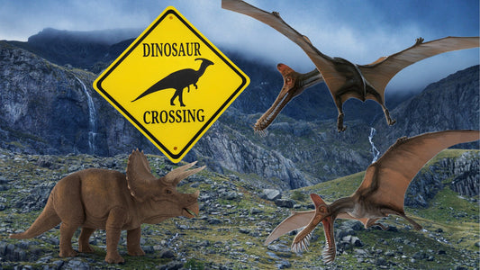 Dinosaur crossing Sign 3d Printed