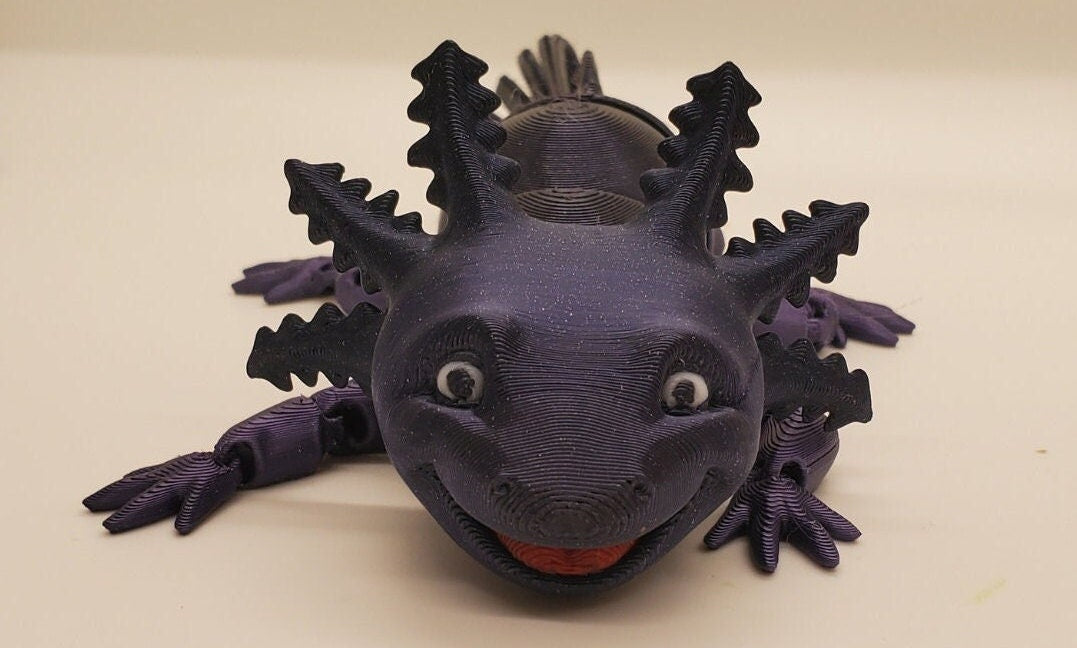 Smiling Axolotl Fidget Toy 3D printed