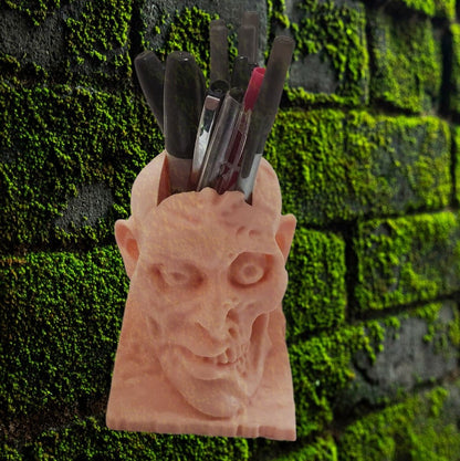 Zombie pencil holder,3D Printed -Spooky Planter-Horror planter-Goth Décor,3D Print Zombie Head Pen Holder, Zombie Gift, 3D Print Art,