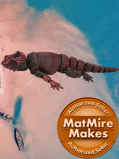 Bearded Dragon Articulated Sensory Fidget Toy 3D printed Flexible  Gift
