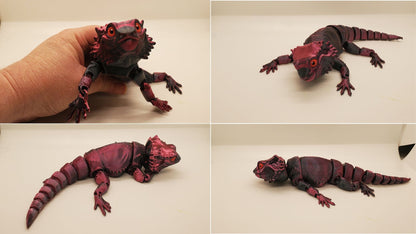 Bearded Dragon Articulated Sensory Fidget Toy 3D printed Flexible  Gift