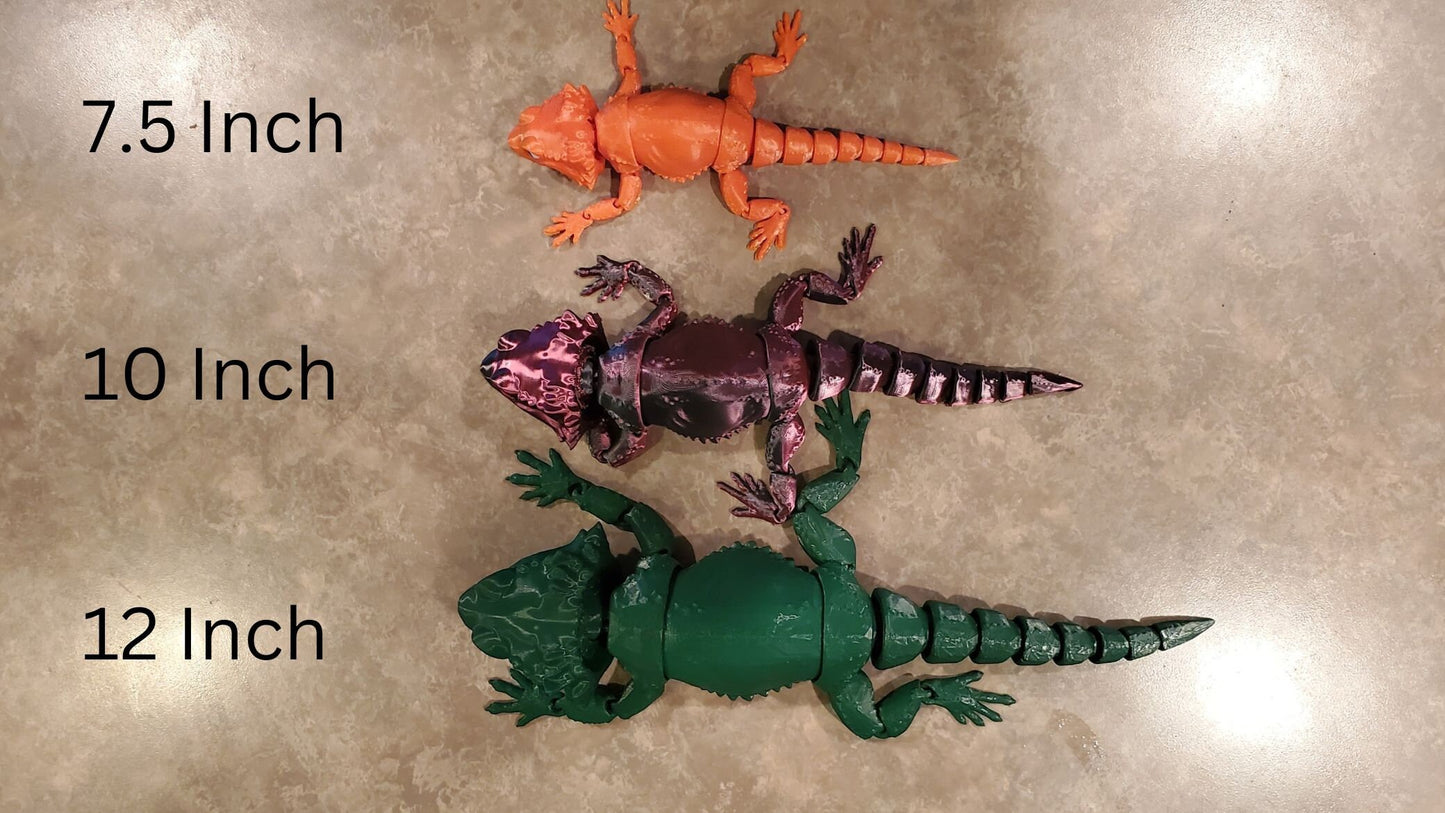 Bearded Dragon Articulated Sensory Fidget Toy 3D printed Flexible  Gift
