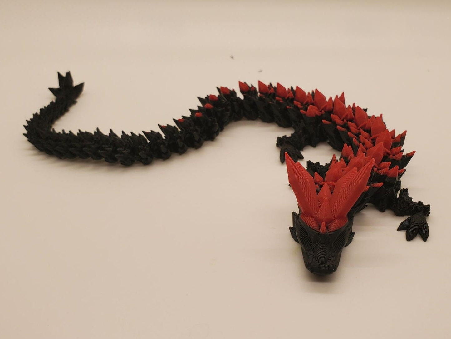 Dragon-Crystal Dragon-3d printed Dragon-Articulated  Dragon-3D Printed Sensory Stress Fidget-Articulated Crystal Dragon-Fidget-dragon fidget
