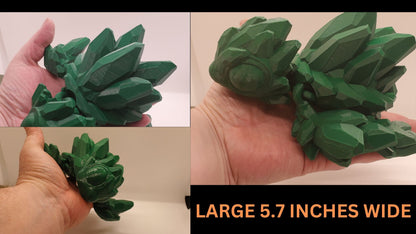 Articulated gemstone turtle. Desktop toy, stress reliever, fidget animal, birthday gift. 3d Printed