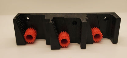 Wall Mounted Trio Broom Holder, PETG Plastic, Gravity Clamp