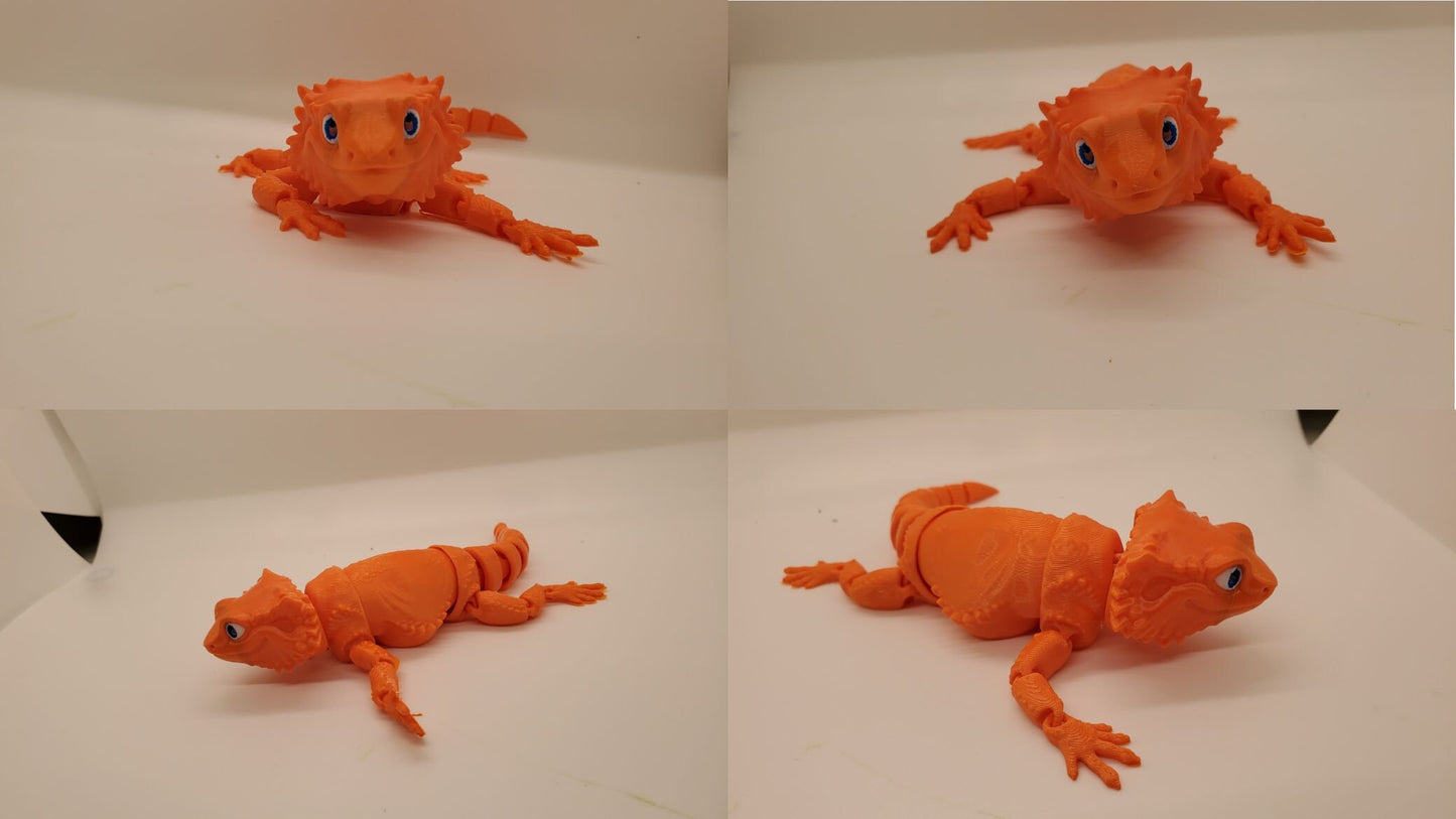 Bearded Dragon Articulated Sensory Fidget Toy 3D printed Flexible  Gift