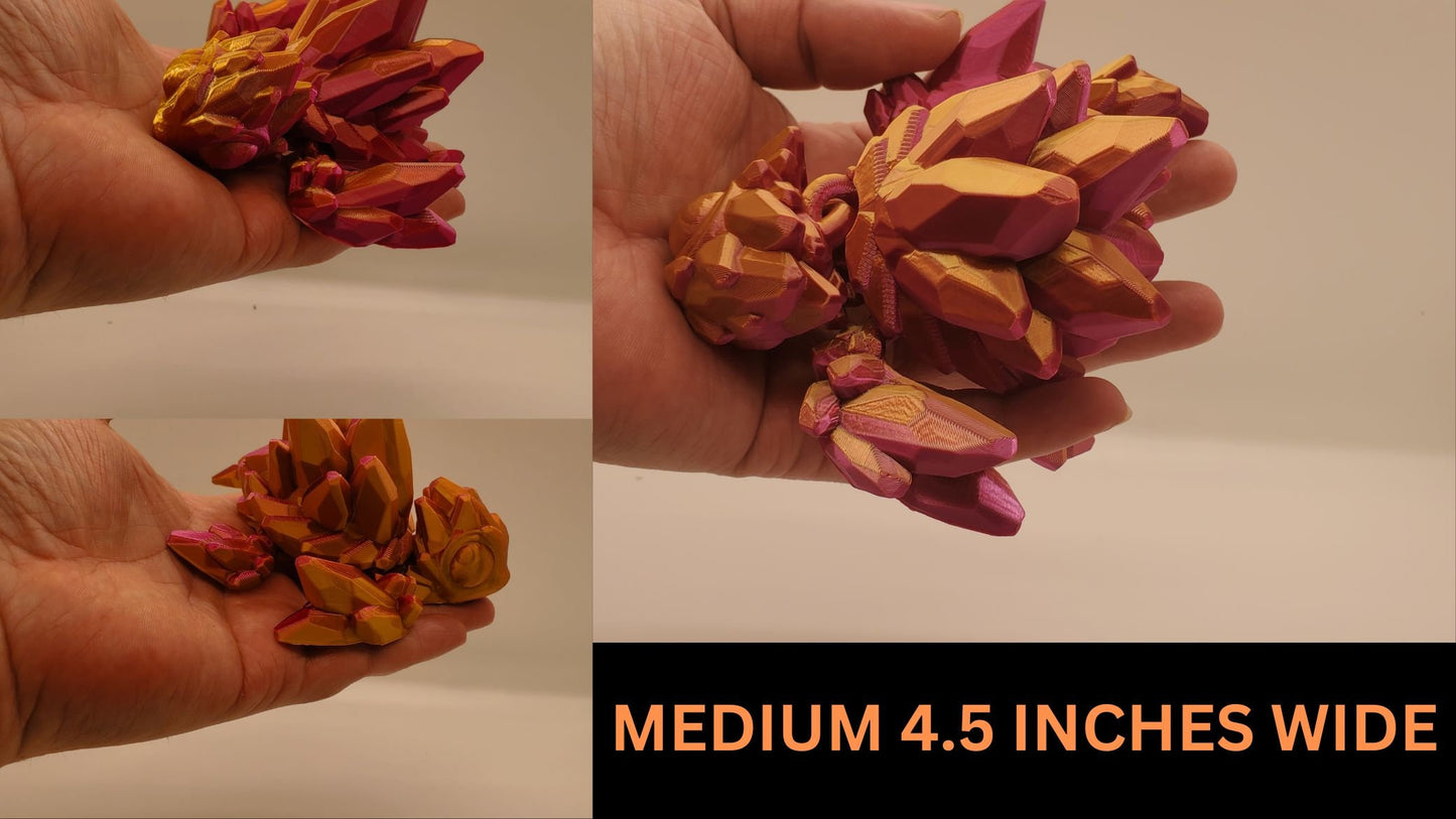 Articulated gemstone turtle. Desktop toy, stress reliever, fidget animal, birthday gift. 3d Printed