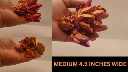 Articulated gemstone turtle. Desktop toy, stress reliever, fidget animal, birthday gift. 3d Printed