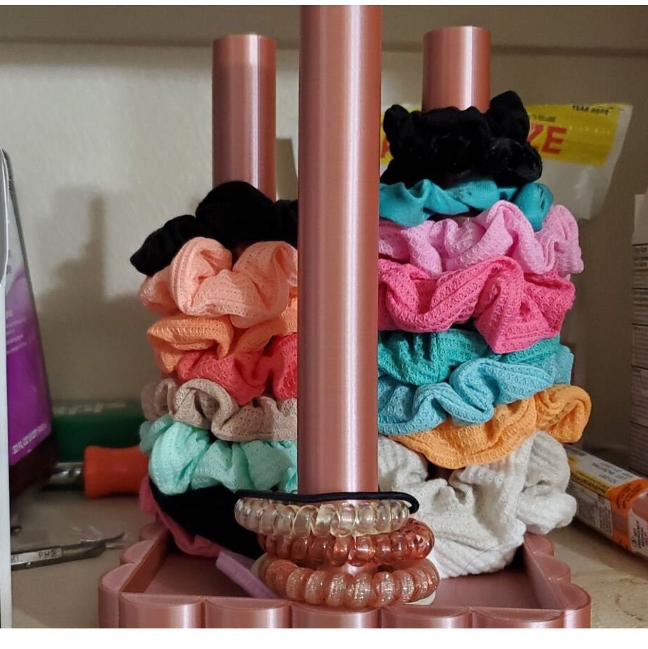 Scrunchies Holder, 3d Printed, Scrunchies Storage, bathroom decor, hai ties holder, hair ties storage, bathroom organizer, Scrunchie Stand