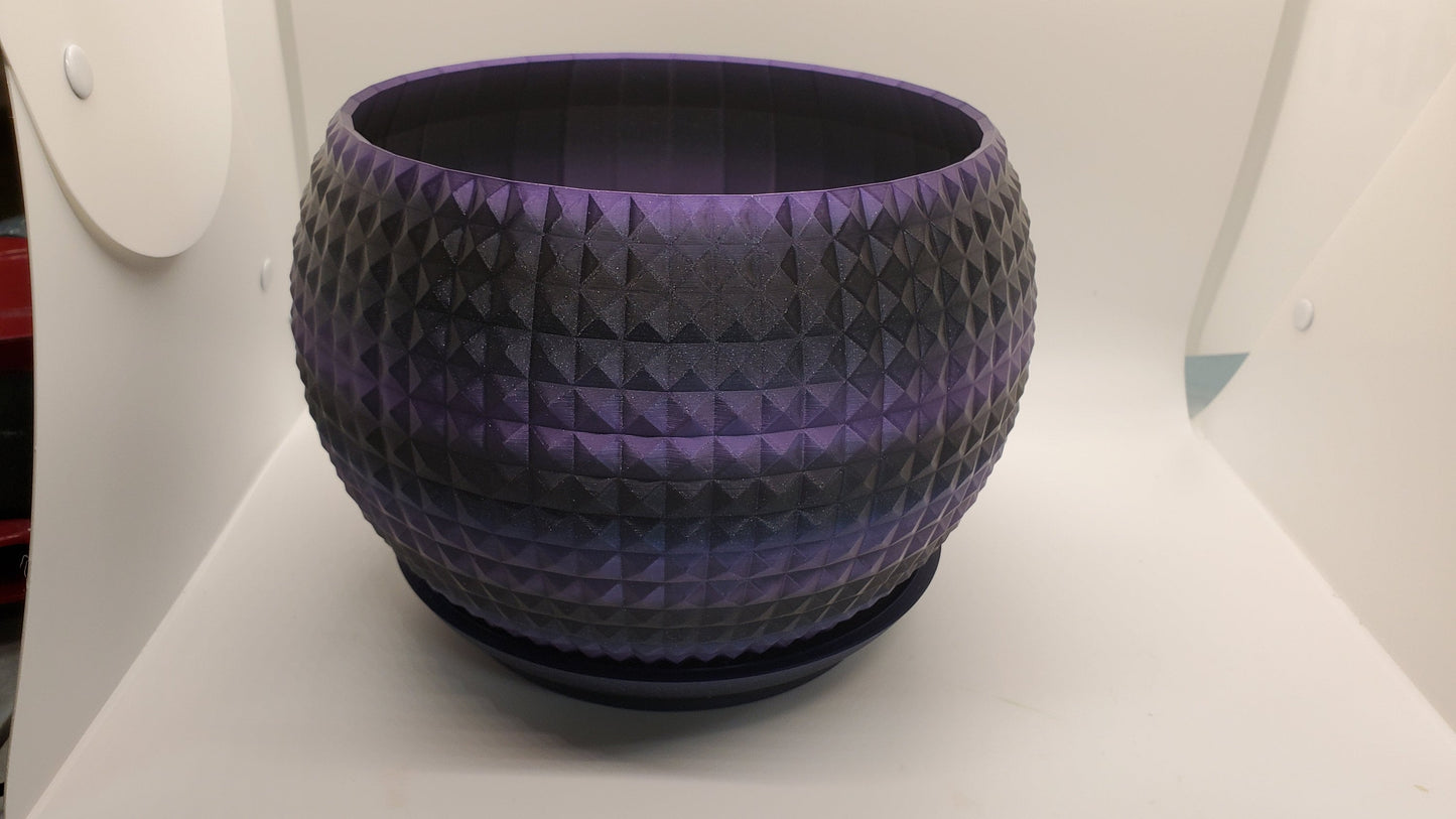Indoor Planter Pot with Drainage- Innovative Geometric 3D Printed  for Flower and Succulents, Home and Office Décor
