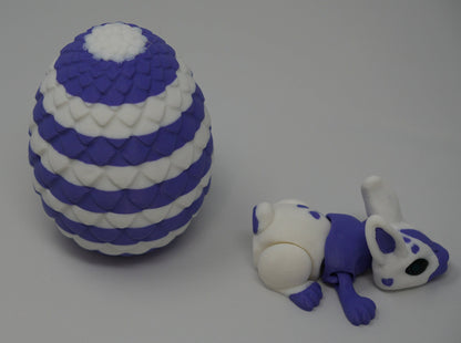Articulated Bunnies - 3D Printed, Flexible Jointed Bunny Figures with Egg, Perfect Easter Decor & Collectible Gift
