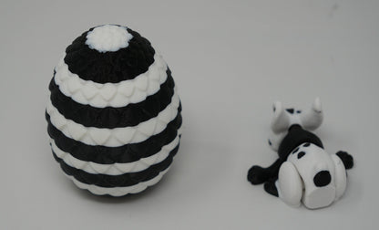 Articulated Bunnies - 3D Printed, Flexible Jointed Bunny Figures with Egg, Perfect Easter Decor & Collectible Gift