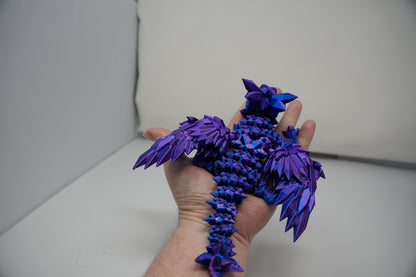 Baby Winged Dragon-Crystal winged Dragon-3d printed Dragon-Articulated winged Dragon-3D Printed Sensory Stress Fidget-Fidget-Dragon fidget