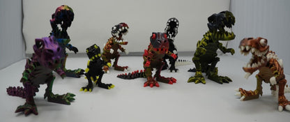 3D Printed Articulating T-Rex Skeleton, Dinosaur Fidget Toy