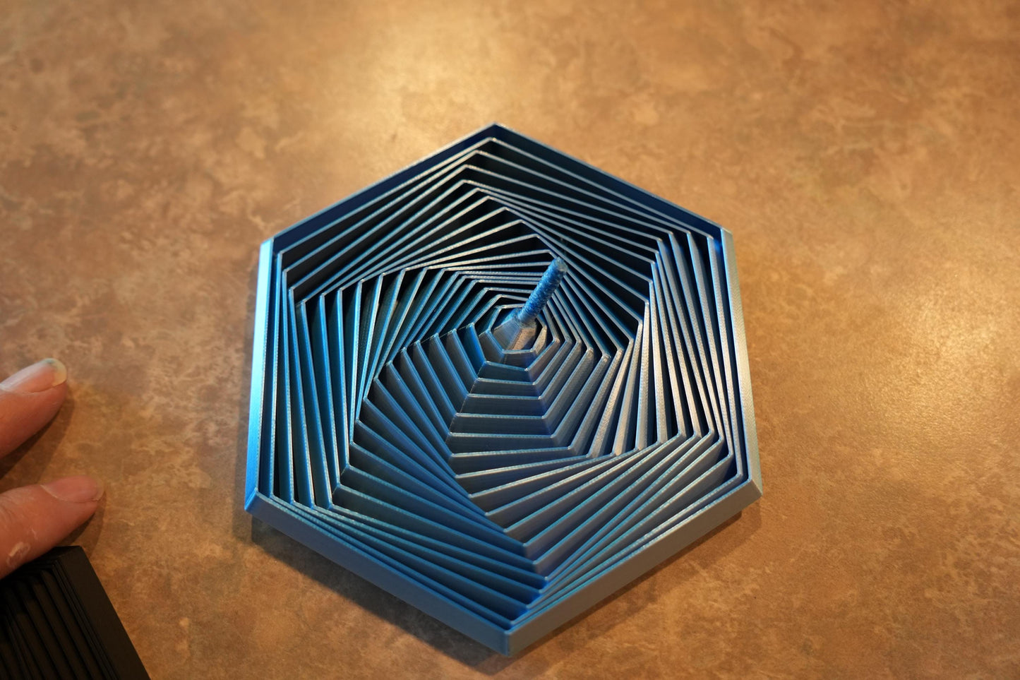 3D Printed Hex Fidget Toy, Articulated Sensory Desk Toy, Stress Relief, Hand Spinner, Unique Fidget Gift, Reusable