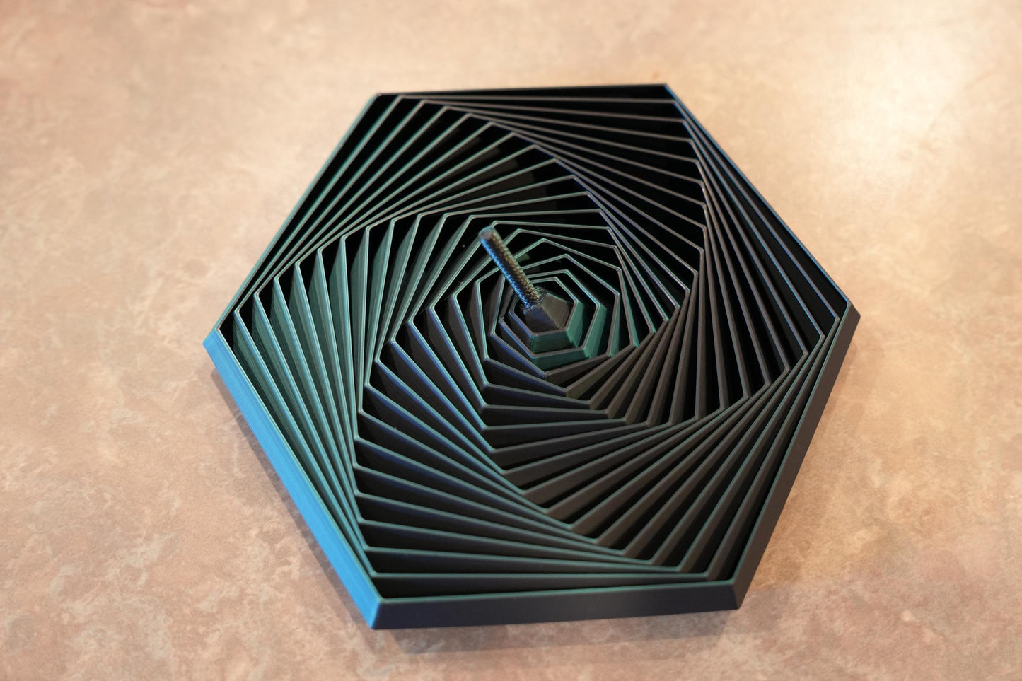 3D Printed Hex Fidget Toy, Articulated Sensory Desk Toy, Stress Relief, Hand Spinner, Unique Fidget Gift, Reusable