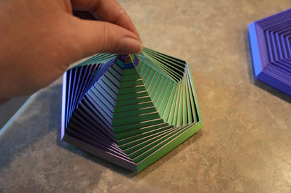 3D Printed Hex Fidget Toy, Articulated Sensory Desk Toy, Stress Relief, Hand Spinner, Unique Fidget Gift, Reusable