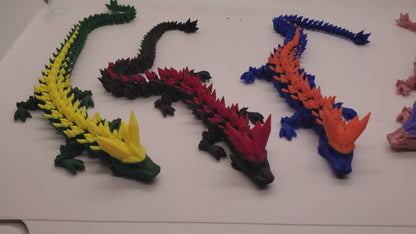2-tone Dragon 3d printed Articulated